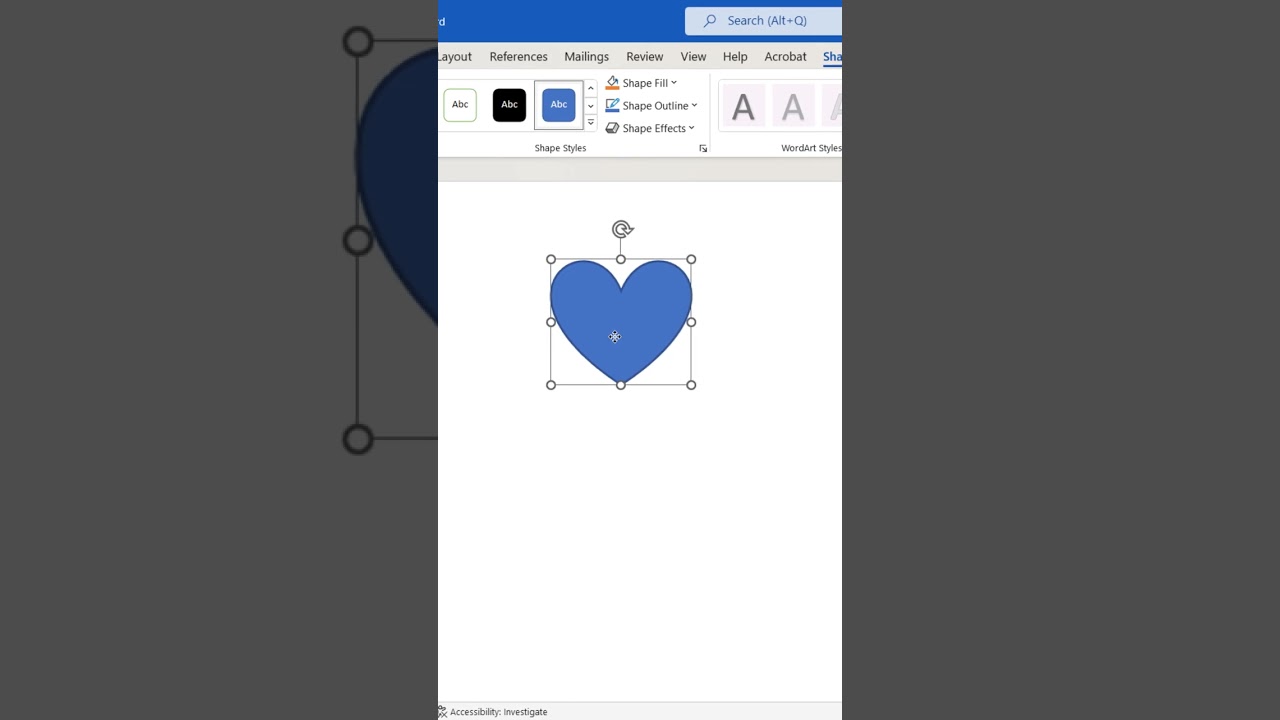Add Shapes in Microsoft Word ❤️⭐ #shorts