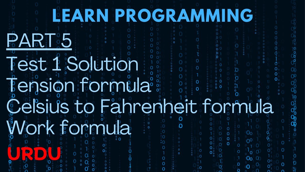 Learn Programming in C language Part 5 | Test 1 Solution