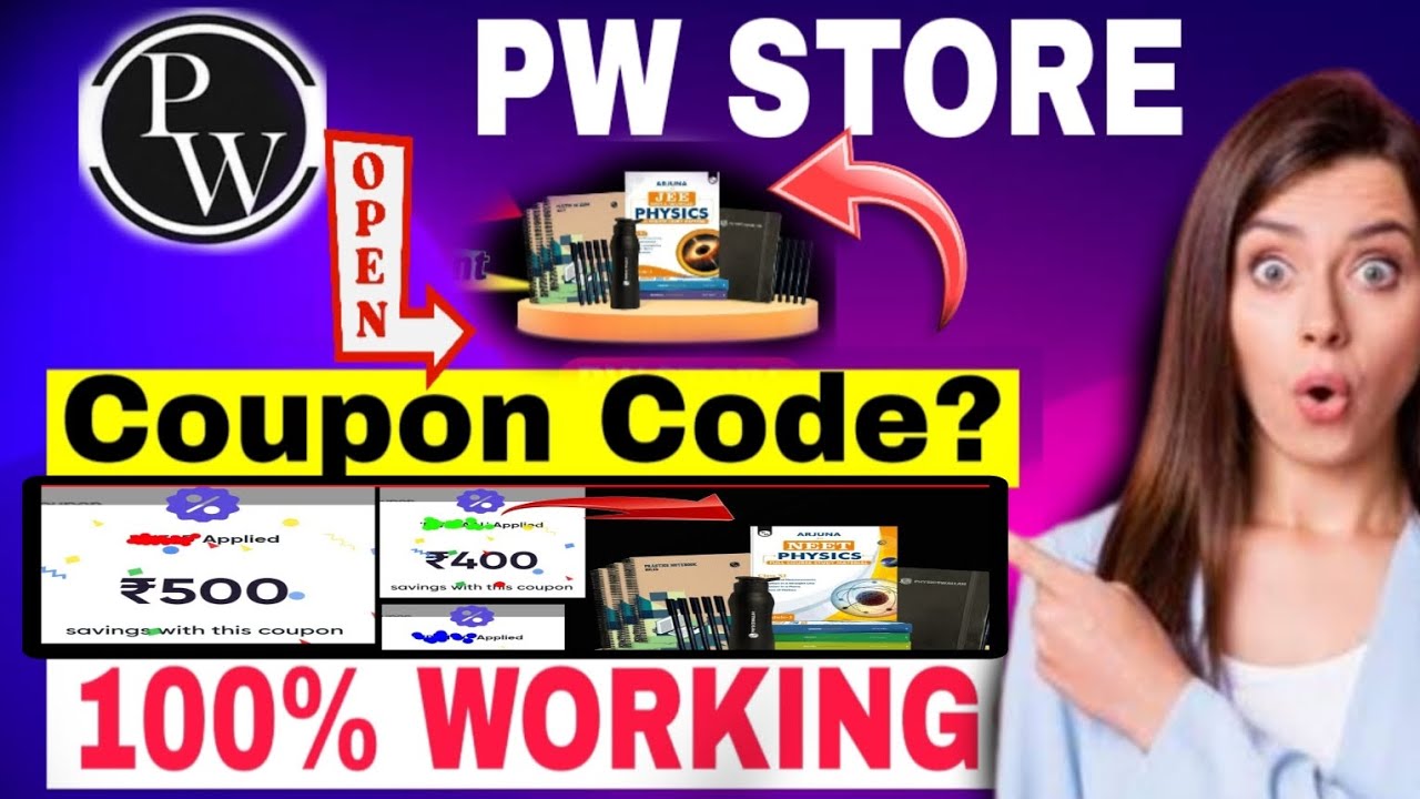 Physics wallah store new Coupon Code | pw store discount code | pw store Modules coupon code