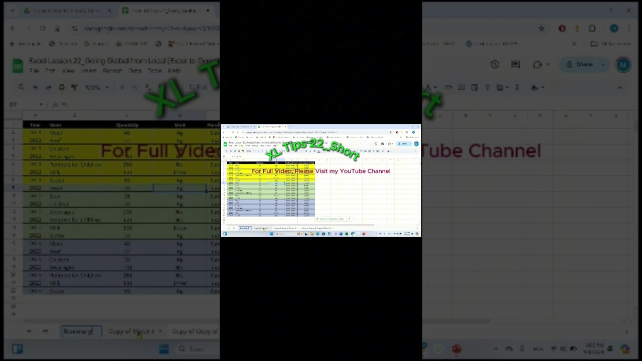 Going Global from Local [Excel to Google Sheets]