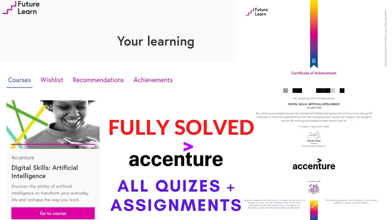 Accenture Artificial Intelligence (AI) Certification with “Future Learn” (WEEK-1 FULLY SOLVED)
