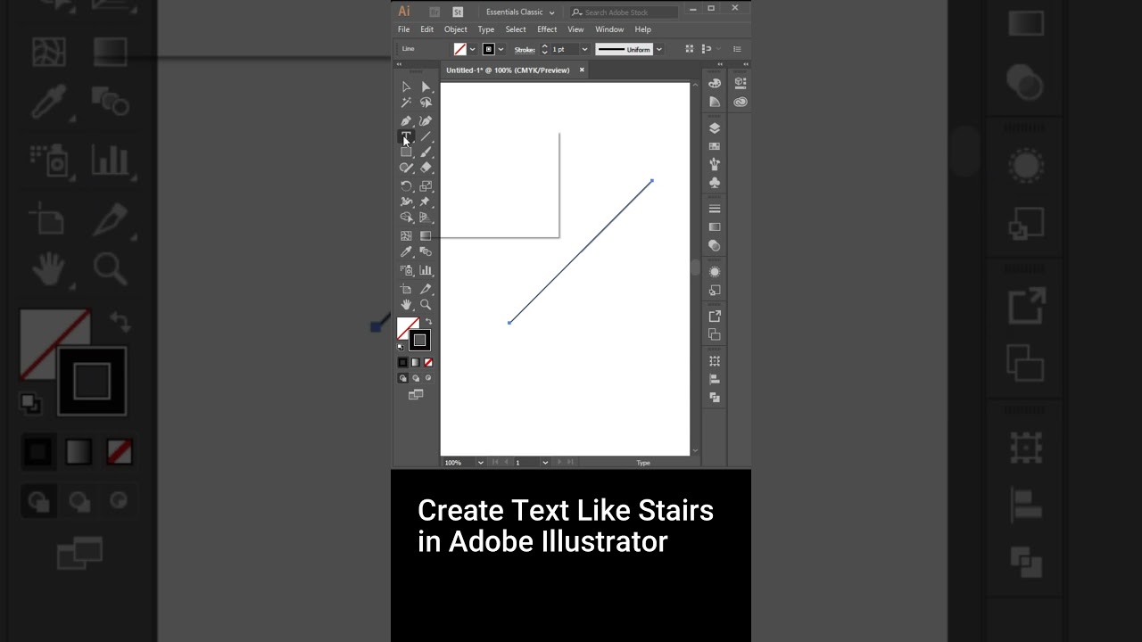 Create Text Like Stairs in Adobe illustrator | #graphickorner #texteffect #illustratortutorial