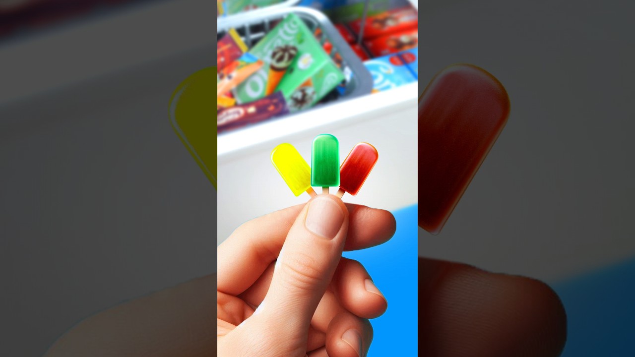DIY Miniature Popsicle’s for Dolls by CraftyLicious #shorts #diy #craft  #cute #craftylicious