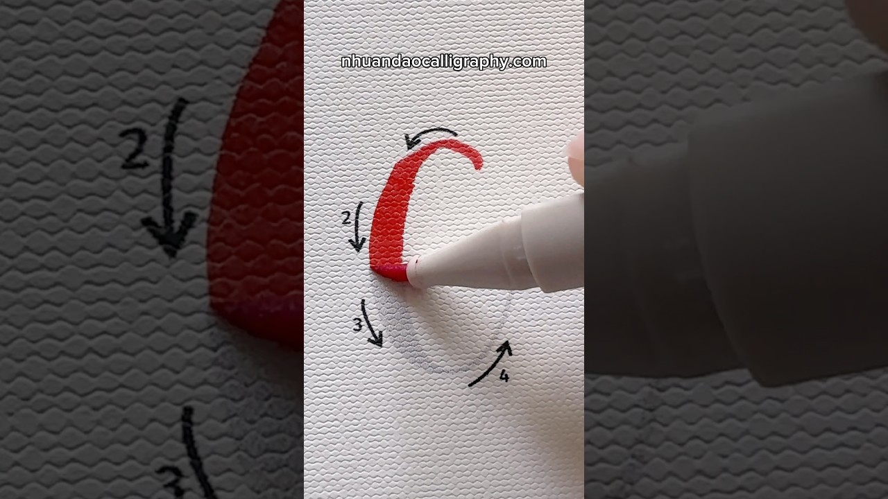 Lettering Tutorial ❤️ #shorts #nhuandaocalligraphy #calligraphy #lettering