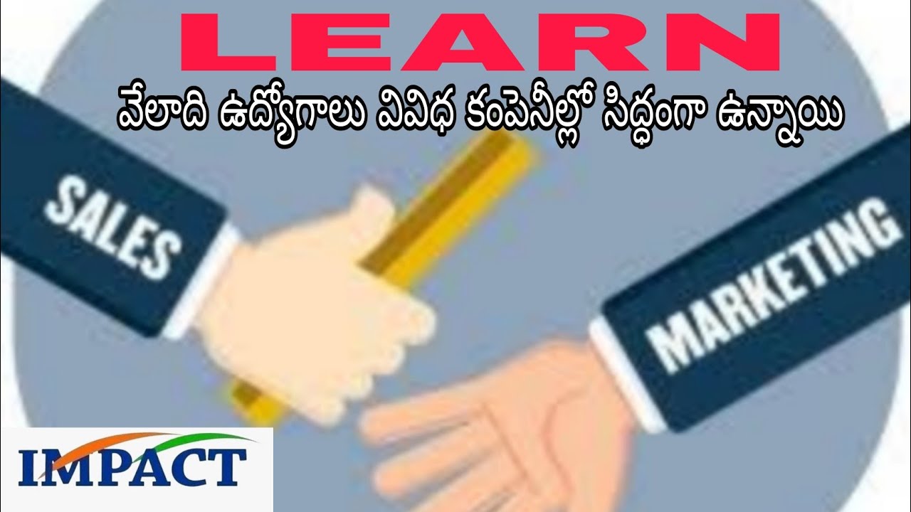 LEARN SALES / MARKETING ? | THOUSANDS OF JOBS ARE IN MARKET | Check DESCRIPTION