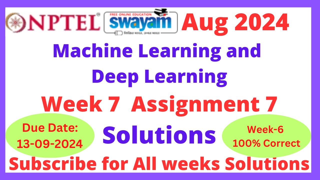 nptel Machine Learning and Deep Learning – Fundamentals  week 7 assignment 7 solutions