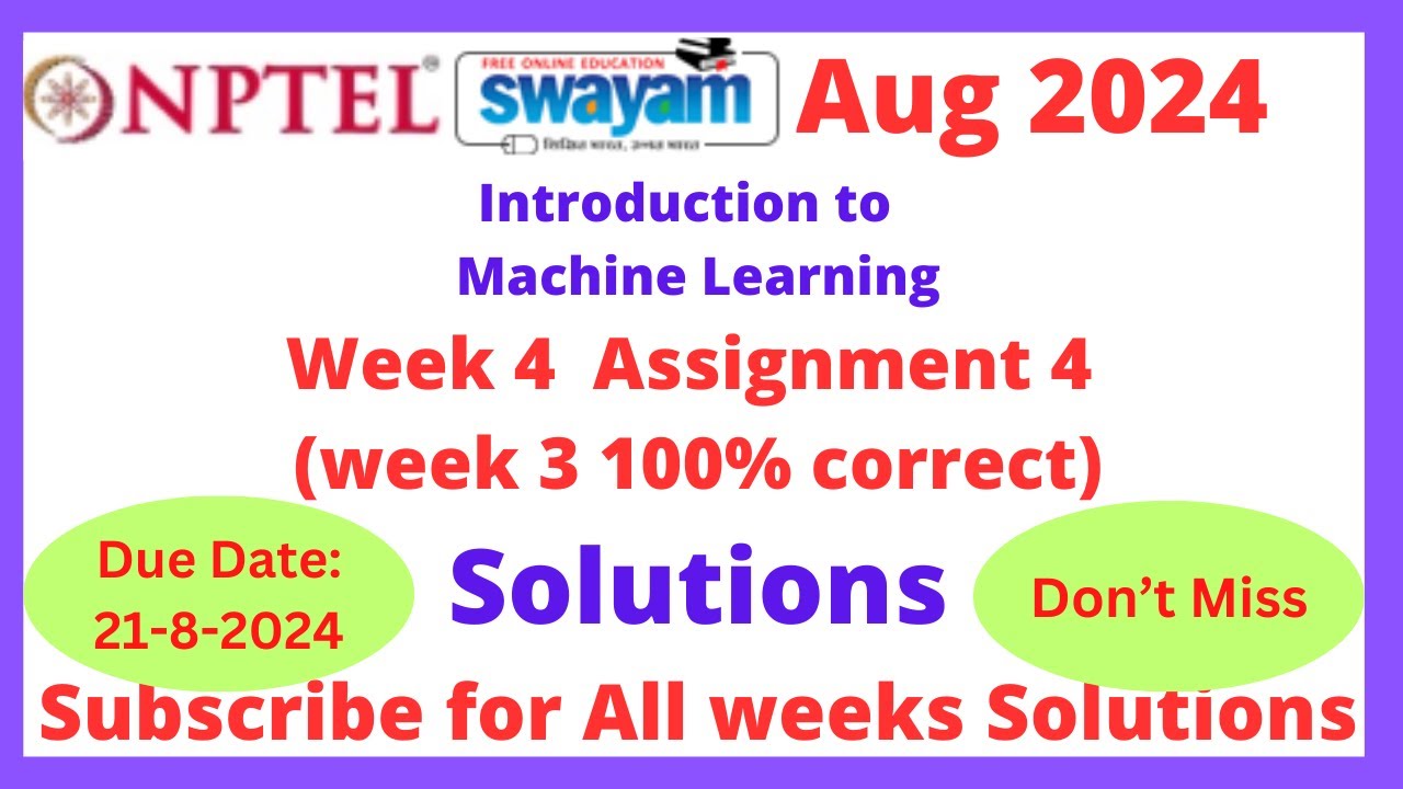 nptel Introduction to machine learning week 4 assignment 4 solutions