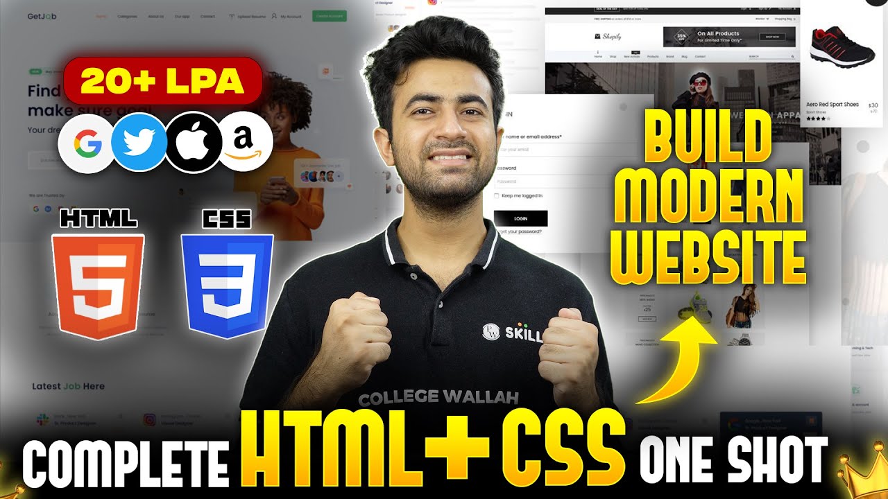 HTML & CSS Full Course: Beginners to Pro 2024 | 3 Mini Projects Included 🔥 Web Development Course
