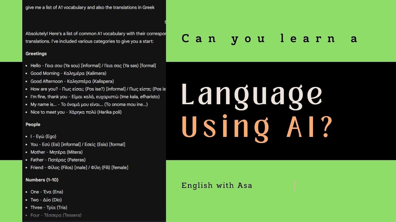 Is It Possible to Learn a Language with AI?? (Gemini, ChatGPT etc.)