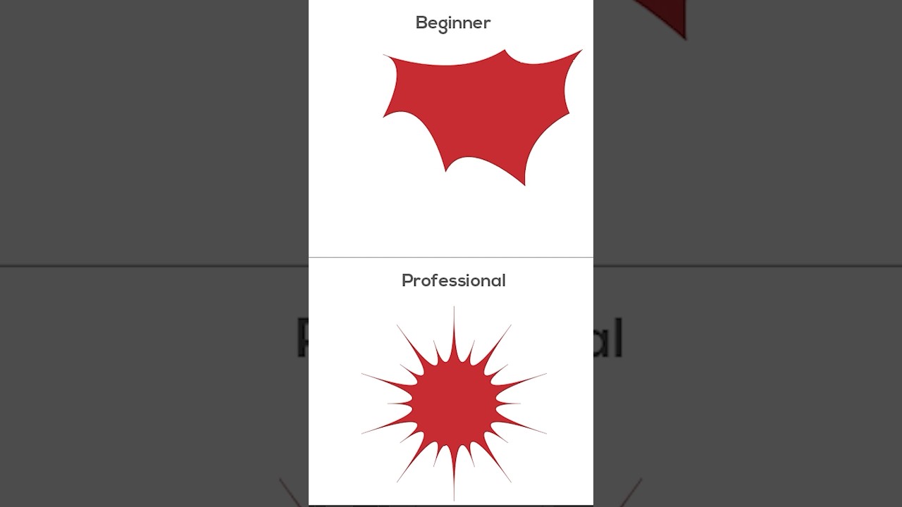 Beginner vs Professional Graphic Designer #illustrator #shorts
