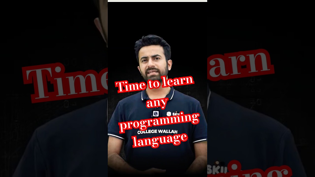 Time to learn programming language #programming #shorts #coding
