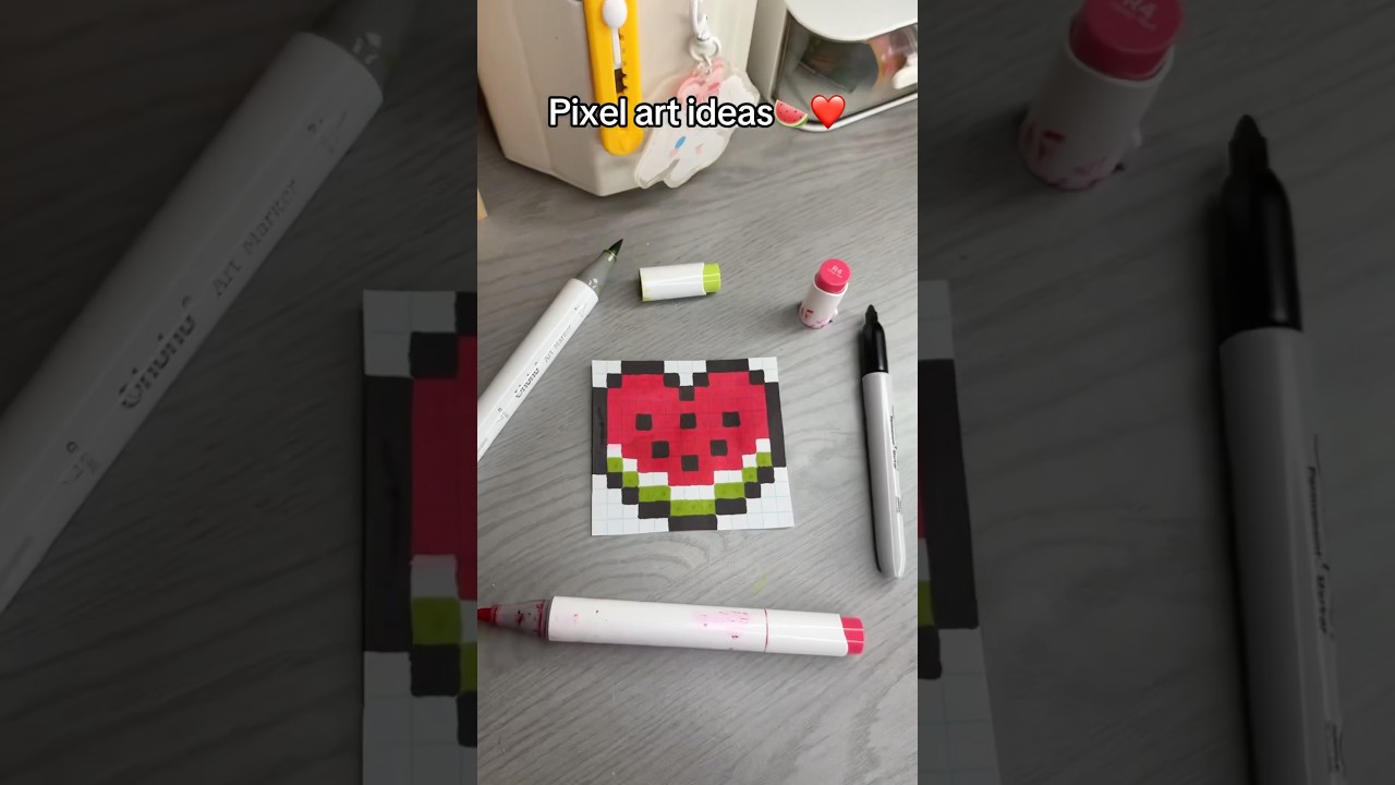 🍉Cute Pixel art ideas❤️ #pixelartideas #pixelart #pixel#art rt