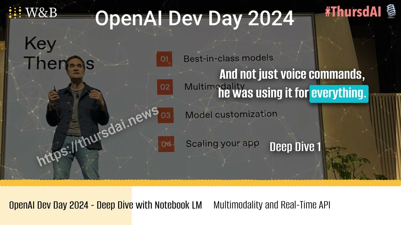 OpenAI Dev Day 2024 – keynote announcement narrated by NoteBook LM