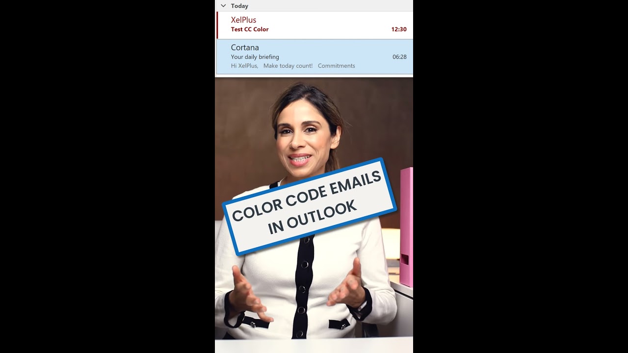 Color Code emails you’re copied on in Outlook #shorts