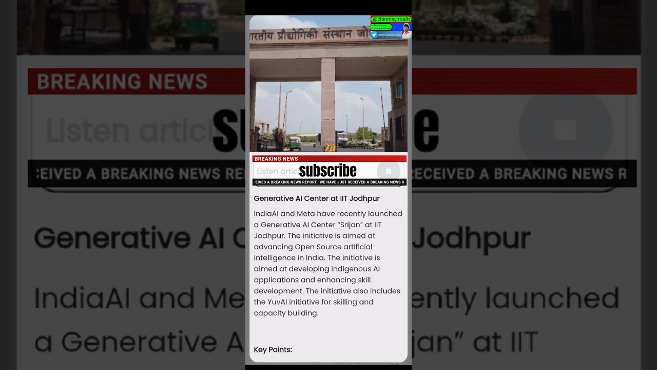 Generative Al Center at IIT Jodhpur