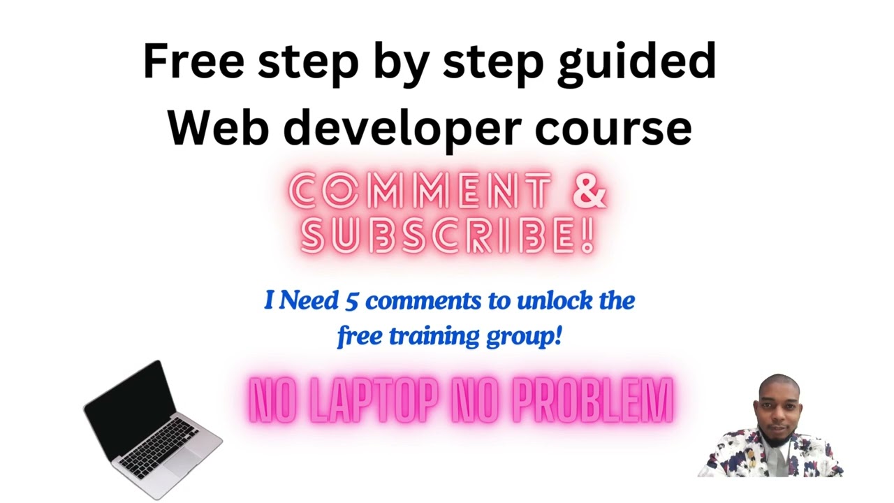 FREE Guided Web Class – Learn step by step website development HTML CSS Javascript React and more