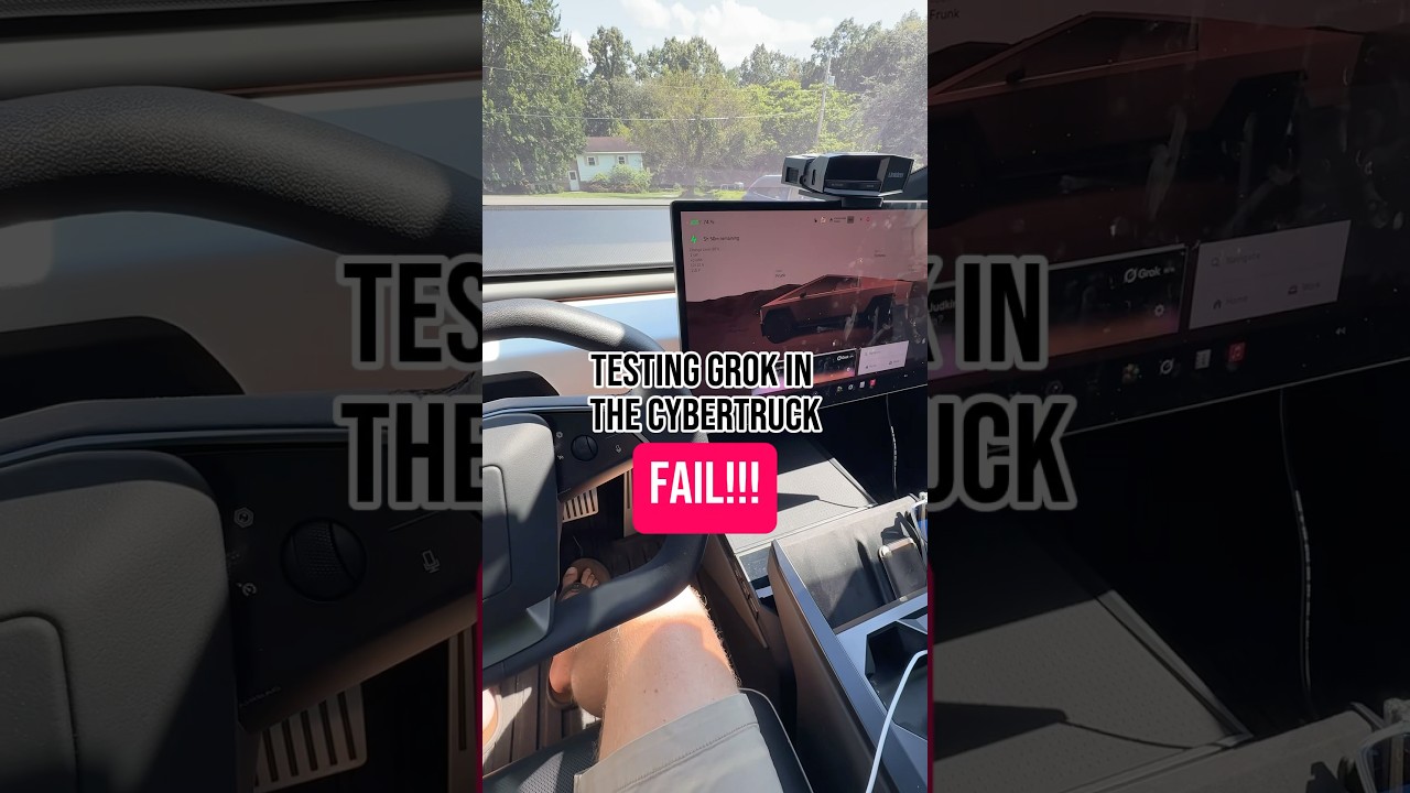 Testing Grok in the Tesla Cybertruck. FAIL!