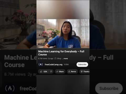 Machine Learning For Everybody #shorts #machinelearning #course #ai #ytshorts #programming