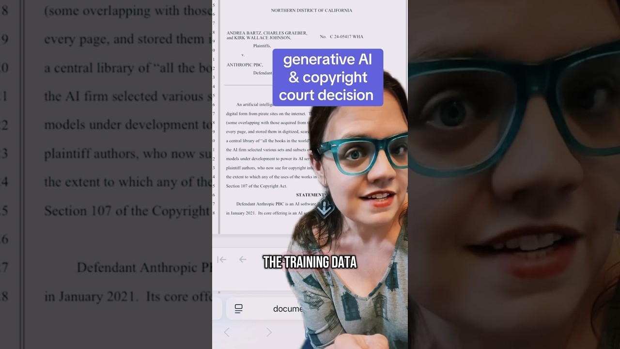 Anthropic copyright court decision – generative AI + fair use
