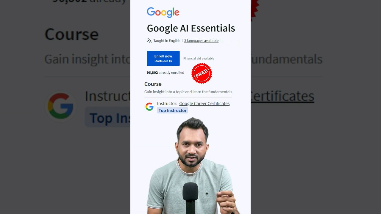 Google AI Free Certificate Courses #google #freecourse #onlinecourses #googleai #certificate #learn