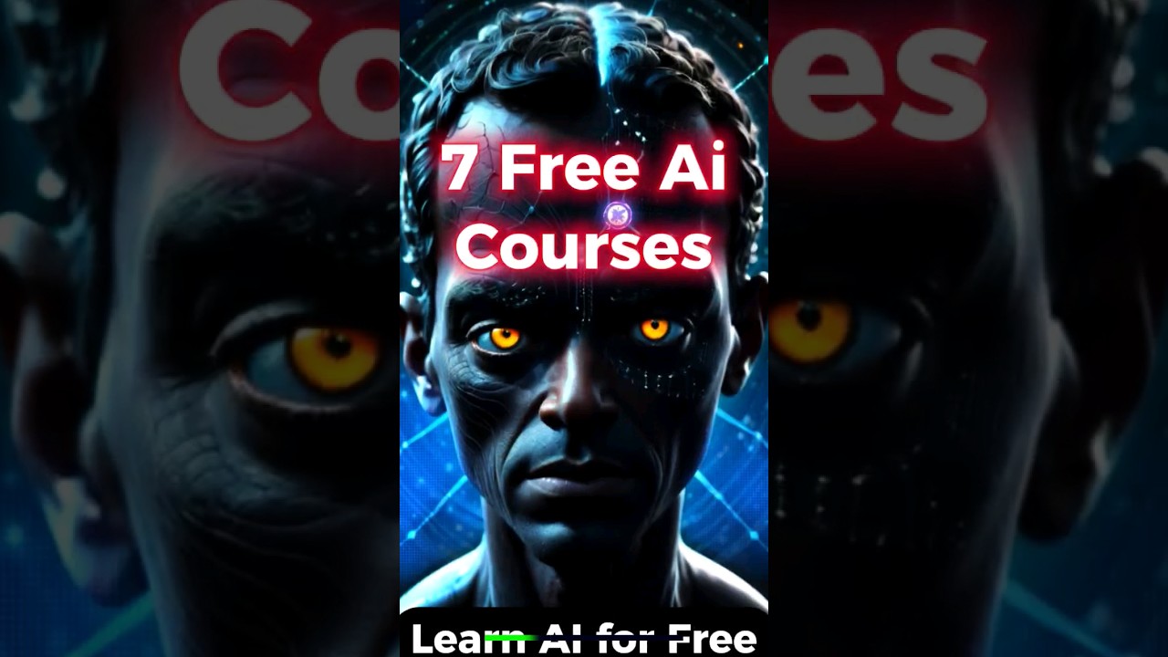 7 Free #aicourse 😍 How to Learn AI for Free? #machinelearning  #deeplearning #freeeducationforall