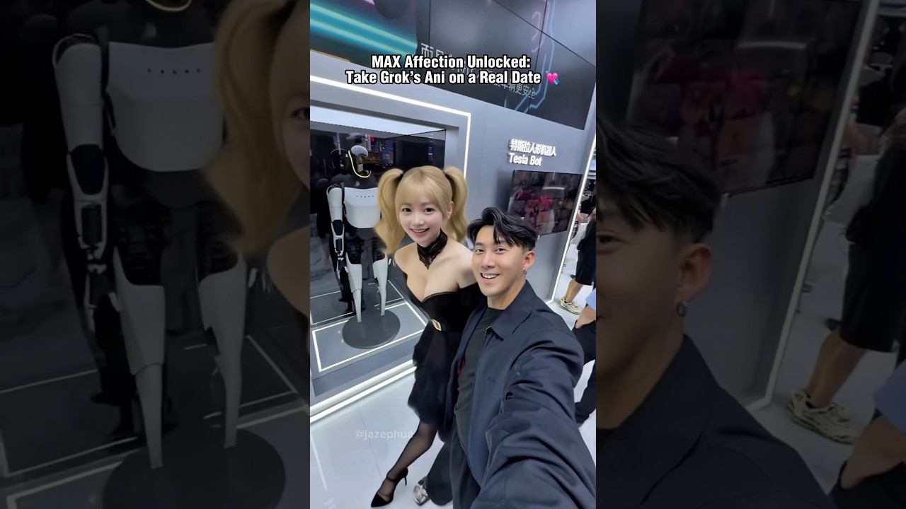 Dating Ani the AI Waifufrom Grok after unlocking MAX affection – AI Girlfriend Part 2 #Grok