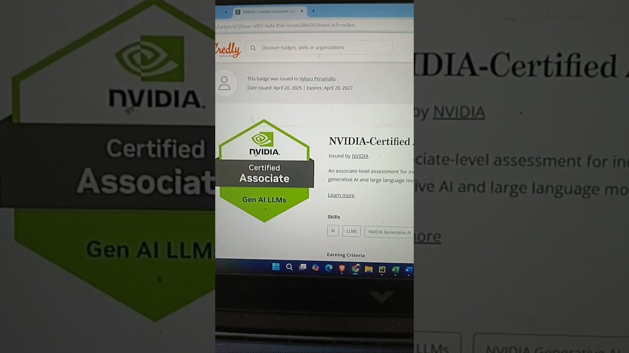 NVIDIA-Certified Associate: Generative AI LLMs Certification#ai #genai #llm #llm #job #jobs #tech #I