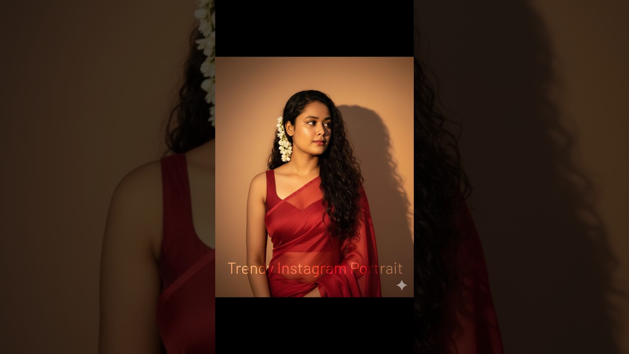 Trendy Red Saree Fever #shorts #trending #googlegemini #saree