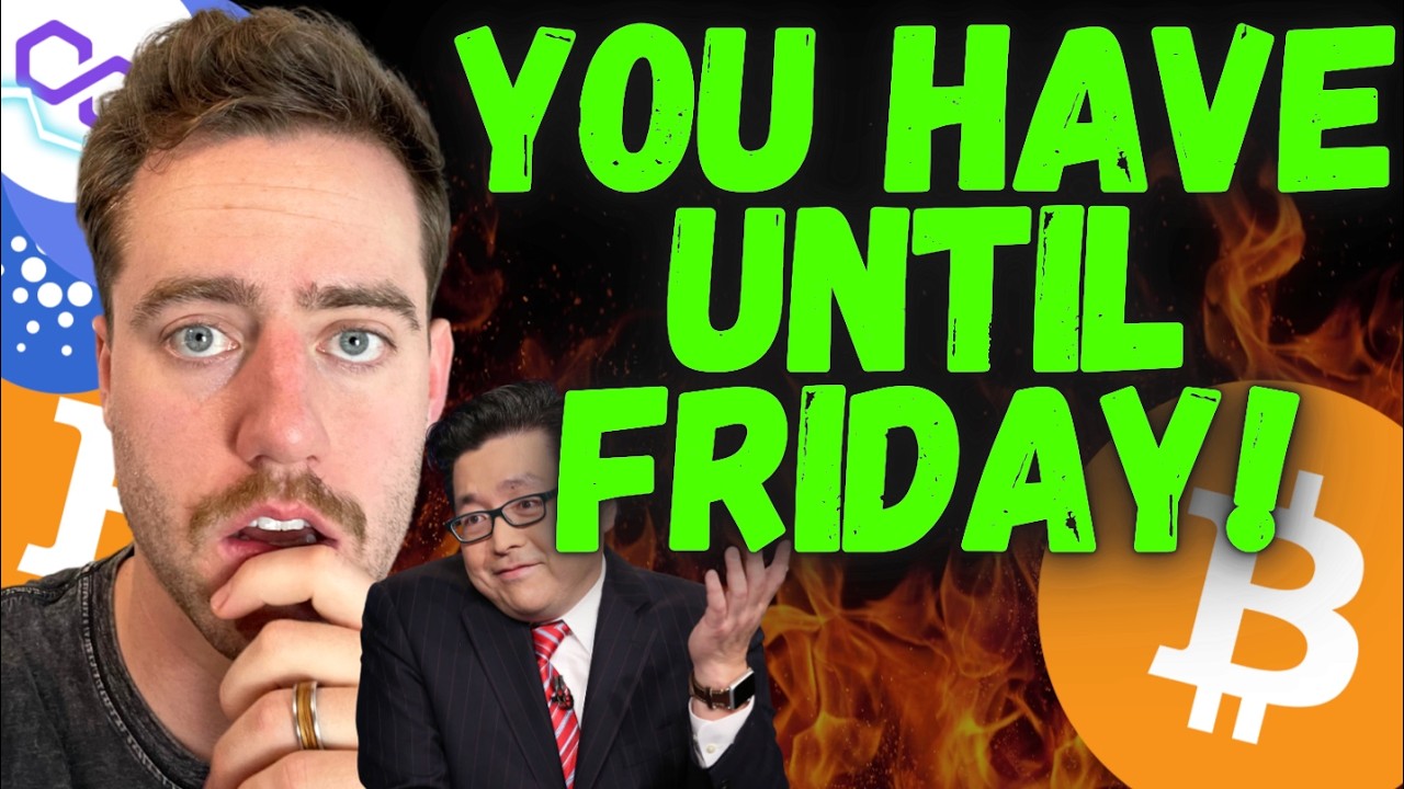 BITCOIN – TOM LEE SAYS YOU HAVE UNTIL FRIDAY!!