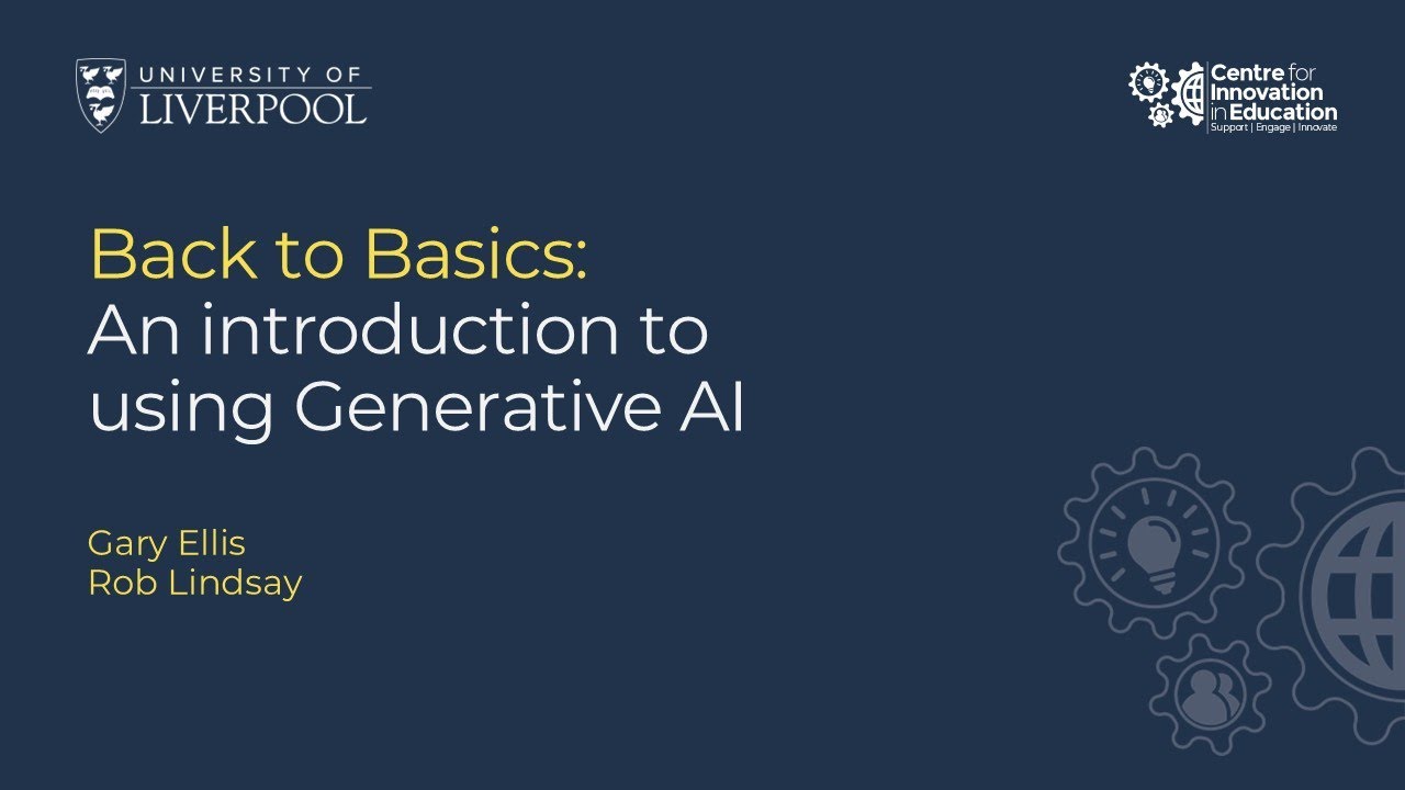 Back to Basics: An introduction to using Generative AI