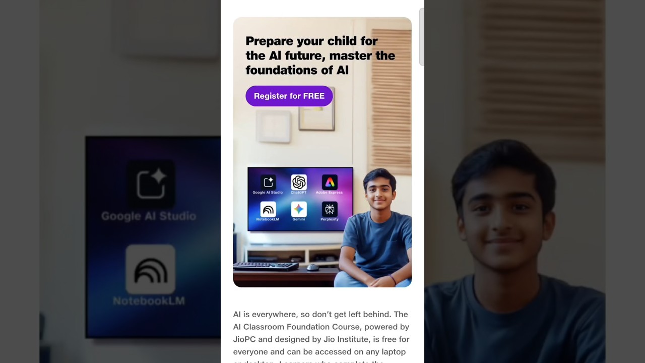 🎓 Free Jio AI Class!💻 Learn Artificial Intelligence Free!🧠 Limited Seats — Register Now! #tech #ai