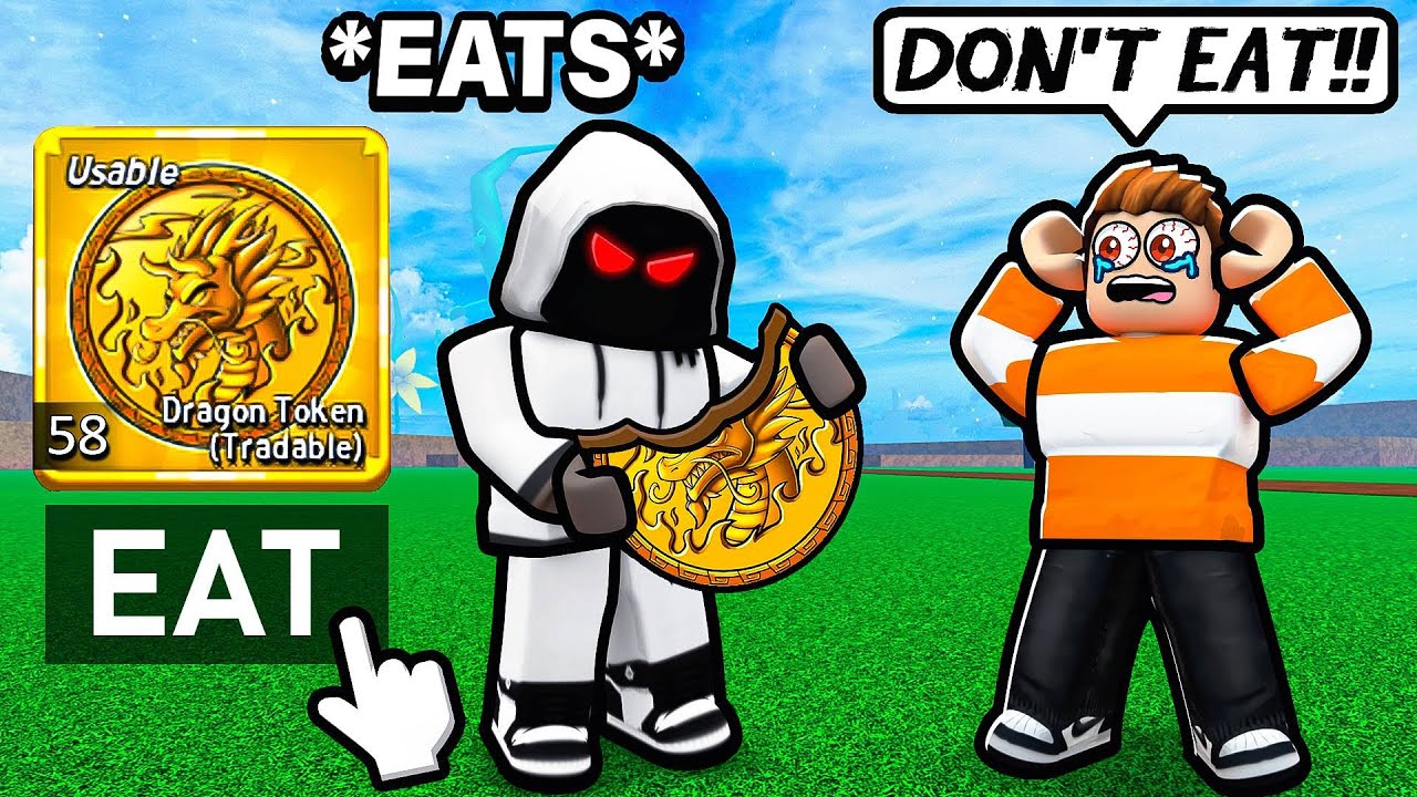 Eating DRAGON TOKENS In Front Of DESPERATE SCAMMERS.. (Blox Fruits)
