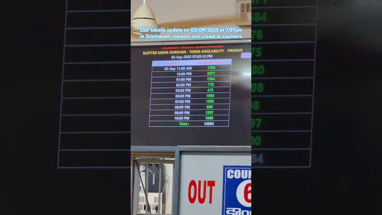 Ssd tokens update from srinivasam complex #ssd #tirupati #tirumala #darshan #govinda #travel #reels