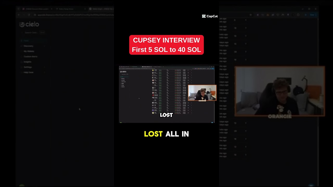 CUPSEY INTERVIEW Ep. 1: How He Made $17M on Meme Coins ? #solana #trading
