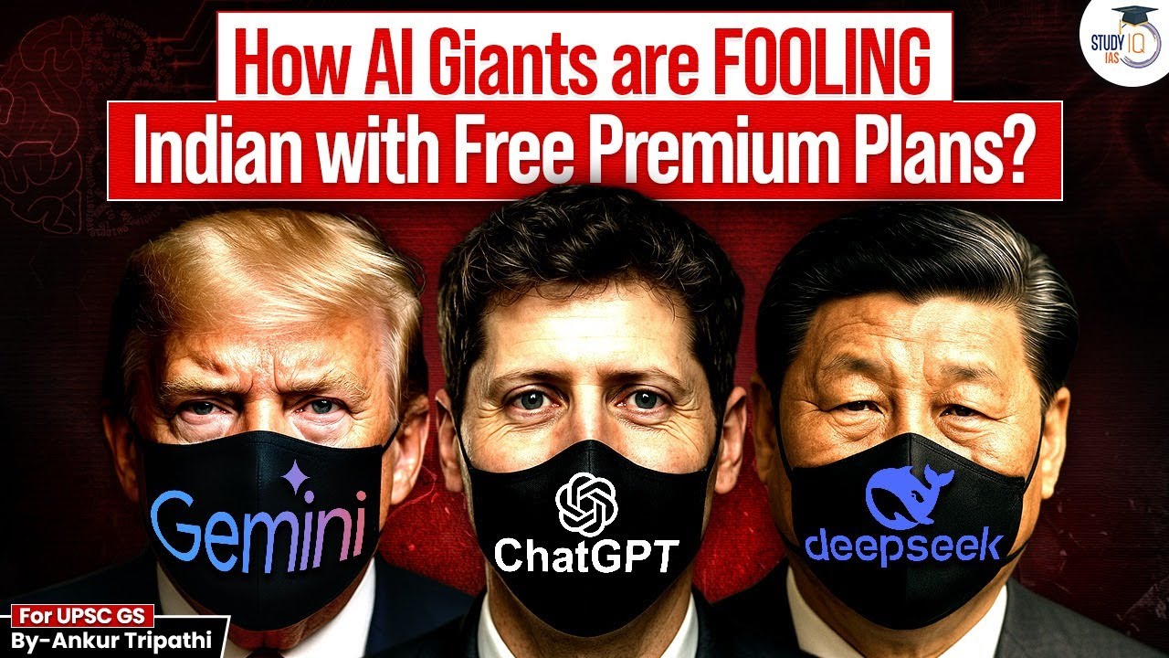 Indians are in danger! Free AI Tools ChatGPT, Gemini & DeepSeek Are Killing India? | StudyIQ