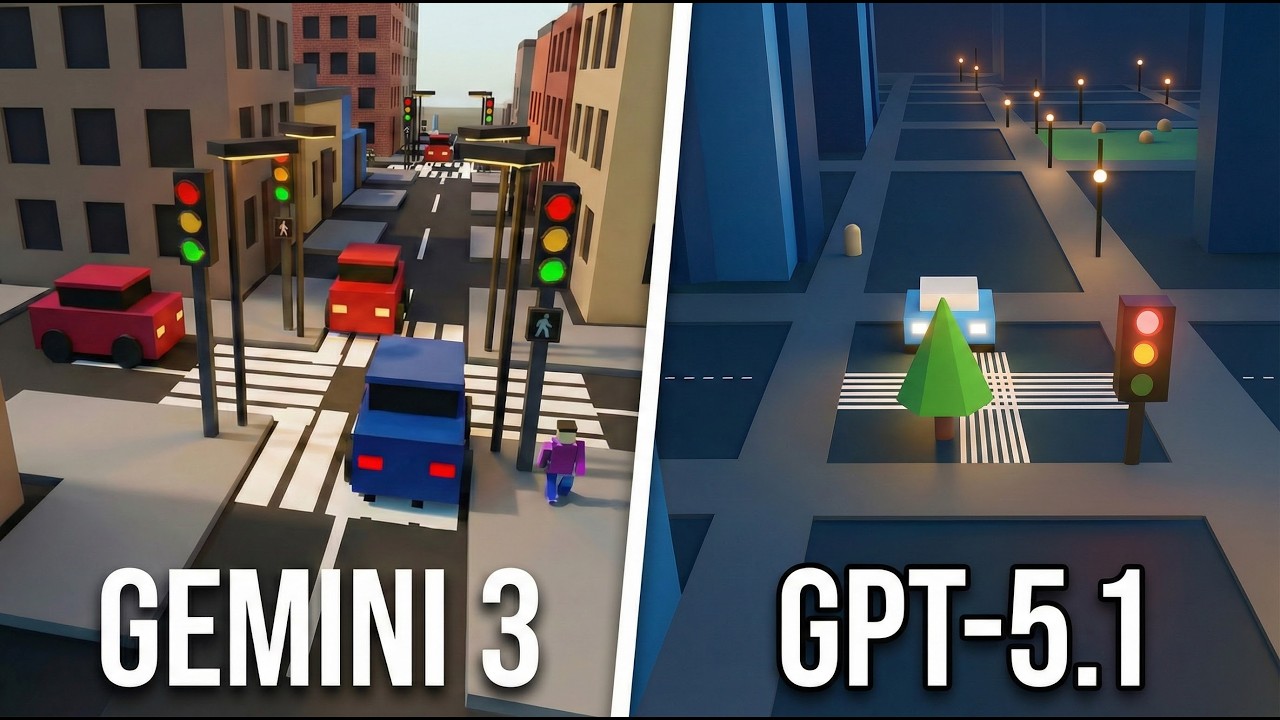 Gemini 3 vs GPT 5.1 City Simulation Challenge