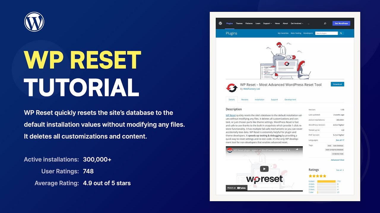 WP Reset Plugin Tutorial – Reset a WordPress Website for a Fresh Start