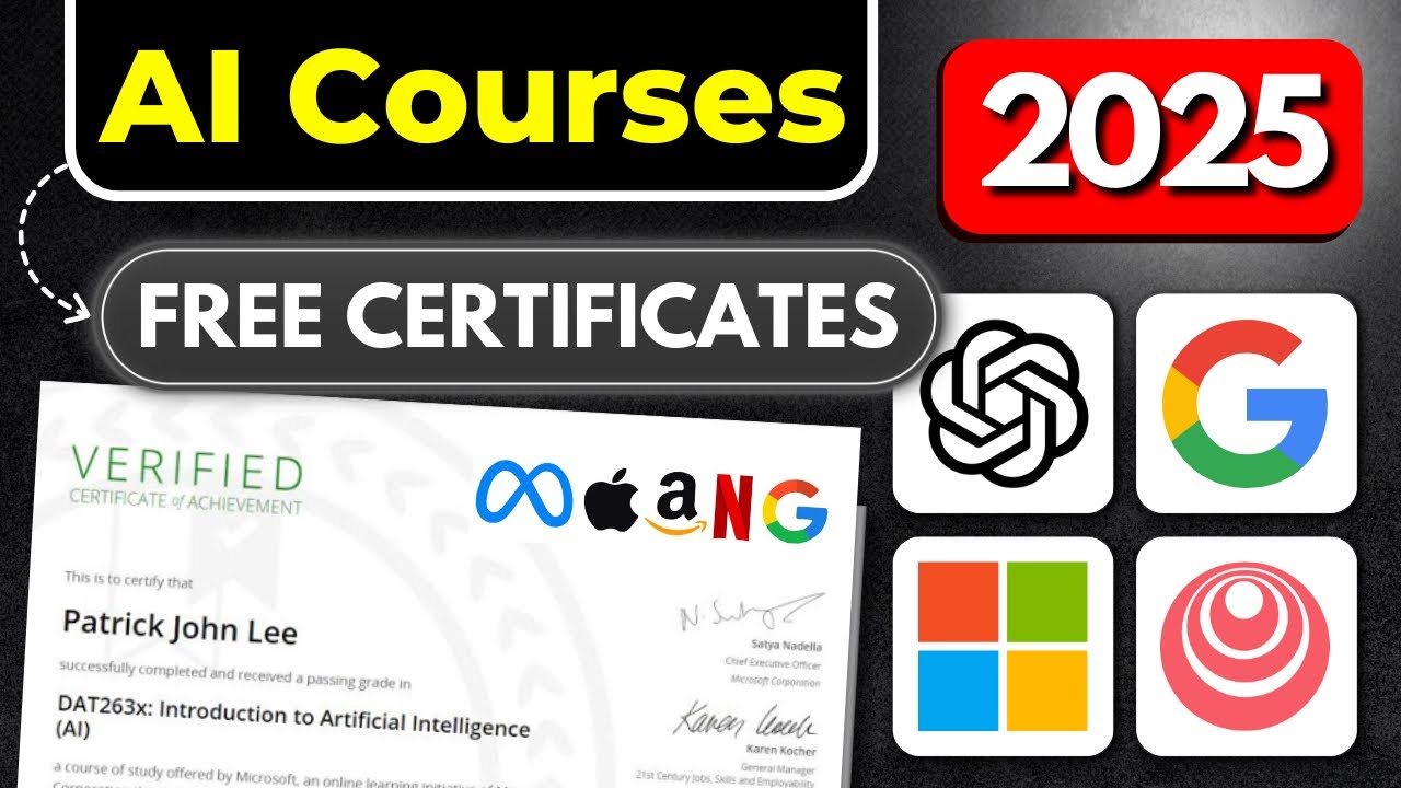 5 FREE AI Courses with Free Certificates | AI Courses for FREE in 2025