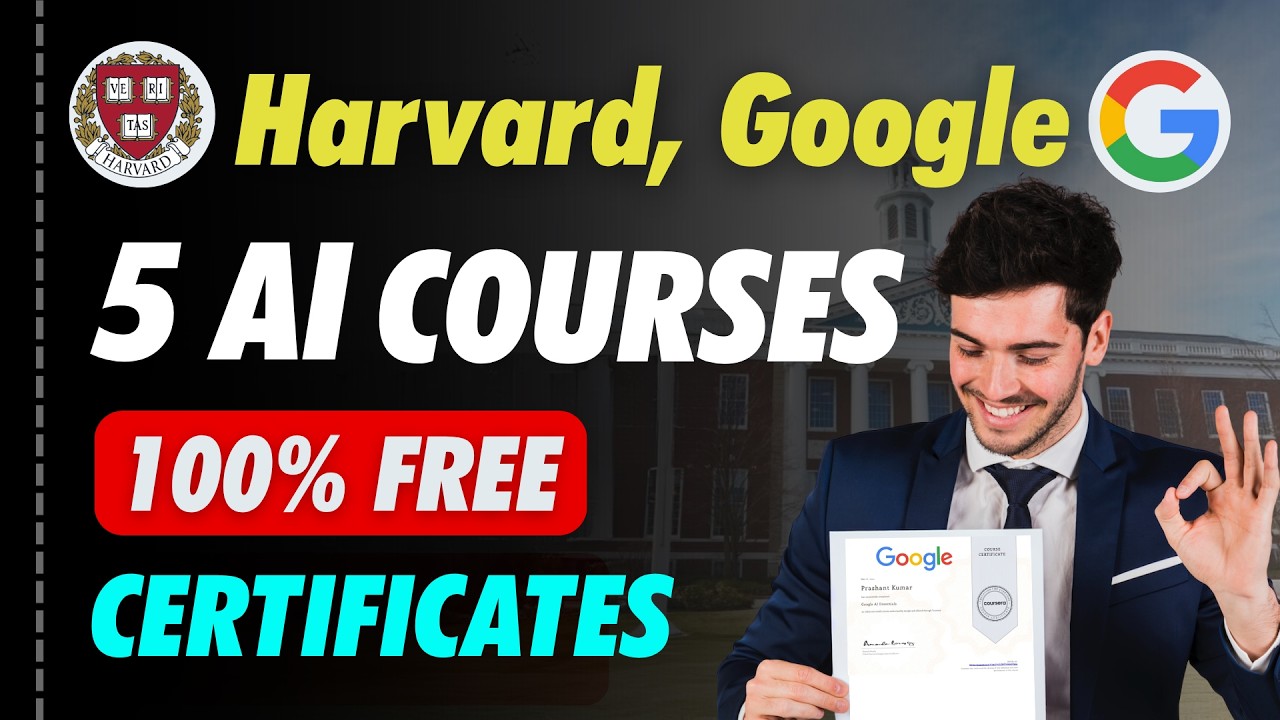 Top 5+ FREE AI Courses 🔥 | Learn AI From Harvard, Google | Master Artificial Intelligence