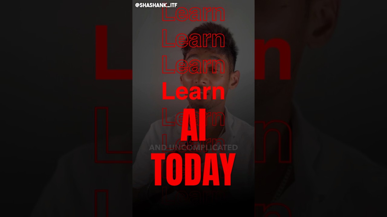 Why should you LEARN AI?