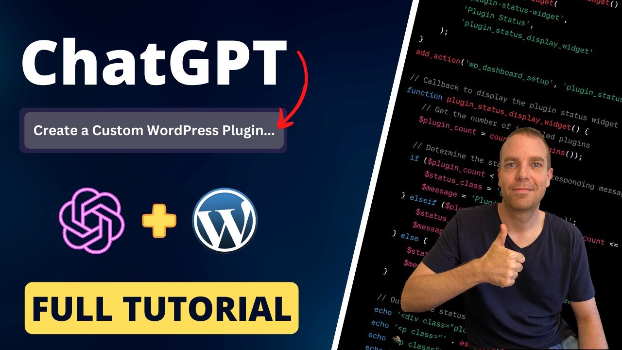How To Create a Custom WordPress Plugin With ChatGPT – Complete Step-by-Step Tutorial