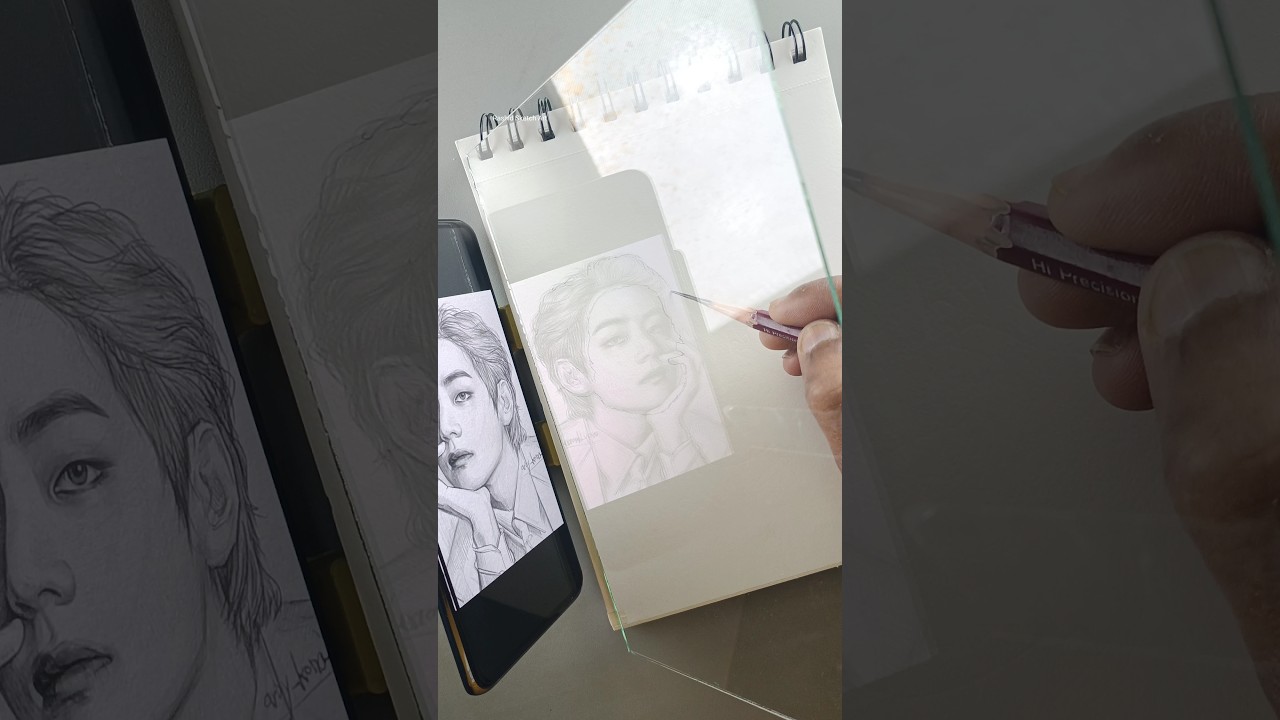 How to copy a sketch from phone 😲 #shorts