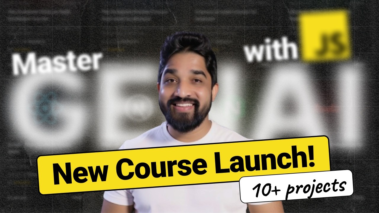 Generative AI with JS Course launch  🎉