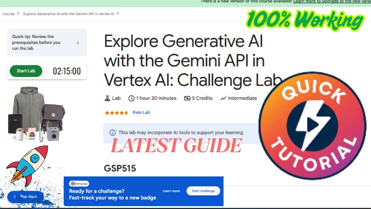 Explore Generative AI with the Gemini API in Vertex AI: Challenge Lab #GSP515 #qwiklabs #arcade