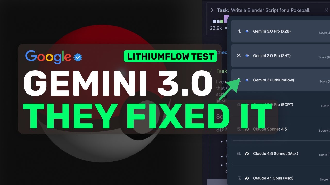 Gemini 3.0 Pro (Lithiumflow & Orionmist – Tested): This Checkpoint of Gemini 3 is PRETTY GOOD!
