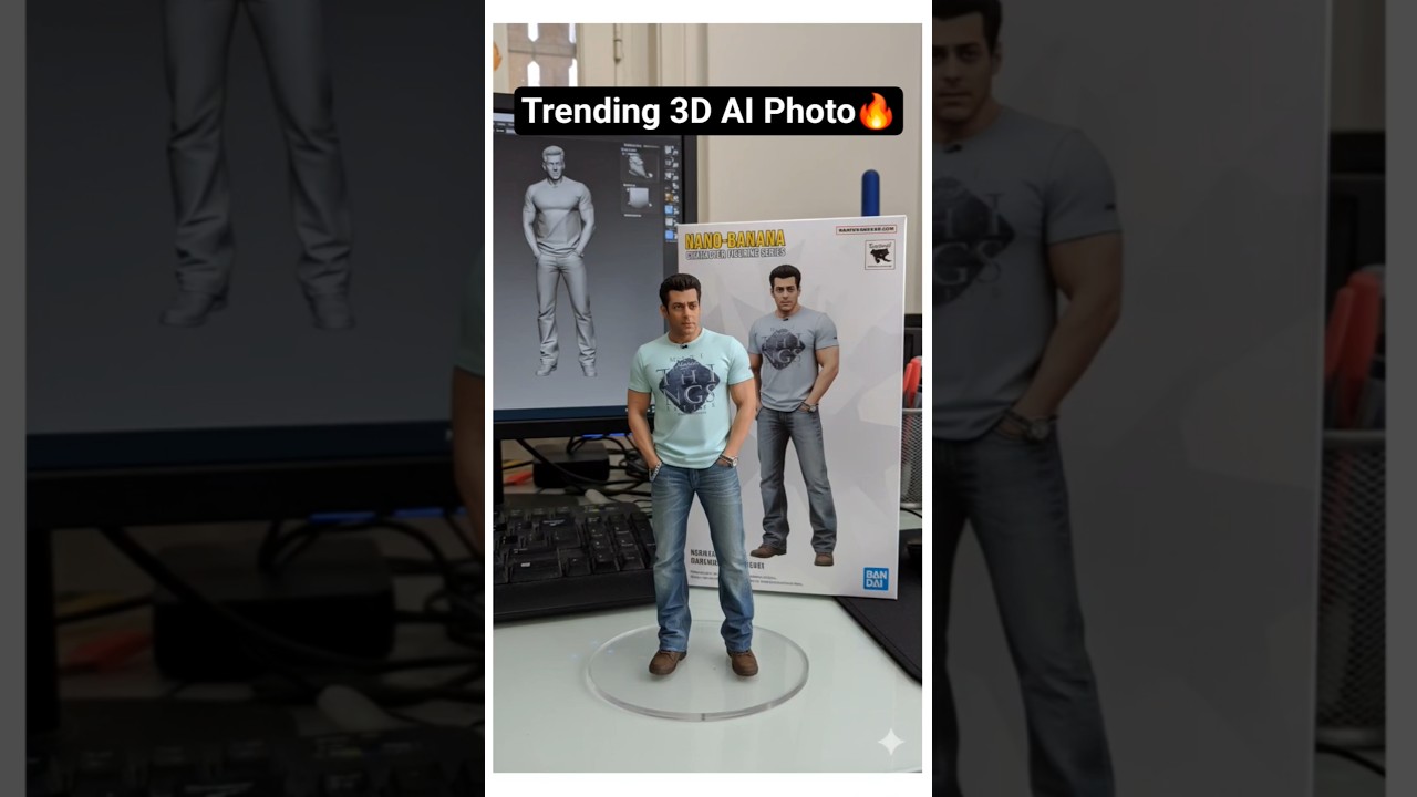 how to make 3d action figure trend gemini ai | how to create 3d model ai image #shorts