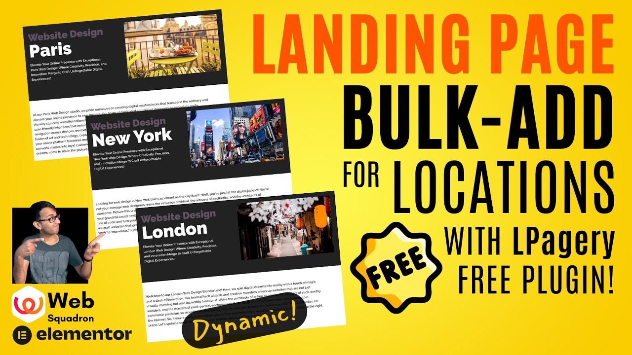 Build Location Based Landing Pages – LPagery – Free WordPress Plugin – Elementor WordPress Tutorial