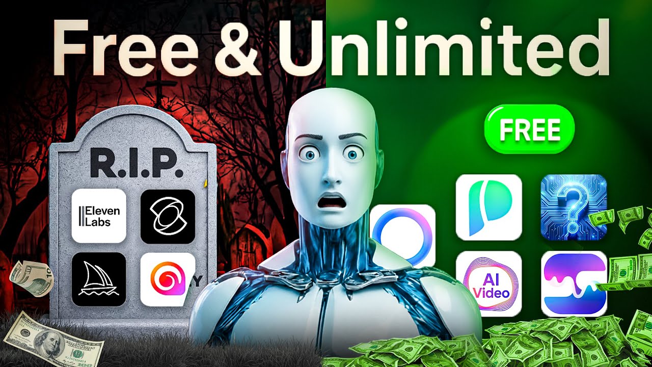 Top 5 Free AI Tools 🤯 Create Pro Images, Videos & Voice – 100% Free & Unlimited
