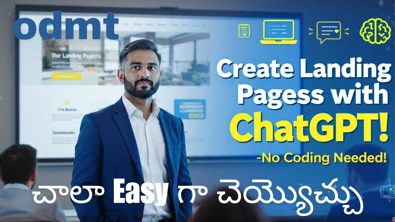 Generative AI Explained in Telugu – Class 2 | How to Create a Landing Page With Chatgpt  Tutorial