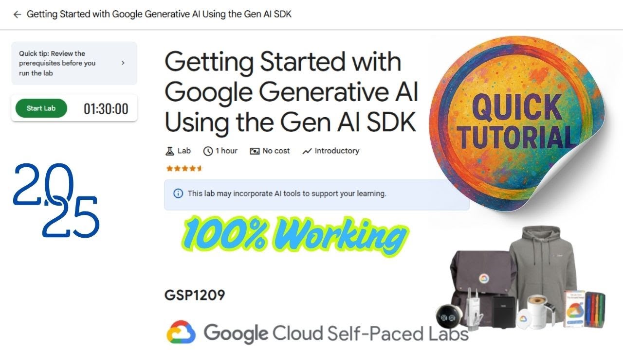 Getting Started with Google Generative AI Using the Gen AI SDK || GSP1209 || #qwiklabs #arcade